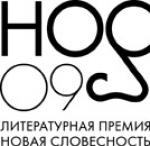 Объявлен лонг-лист Литературной премии «НОС» 2010 года